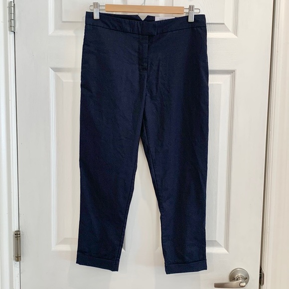 THOM BROWNE Style Crop Navy Trousers - Picture 3 of 16